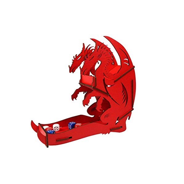 e-Raptor ERA31715 Dice Tower Dragon Jeu de société Rouge Grand Format