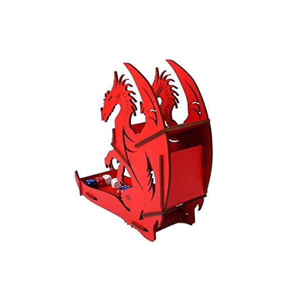 e-Raptor ERA31715 Dice Tower Dragon Jeu de société Rouge Grand Format