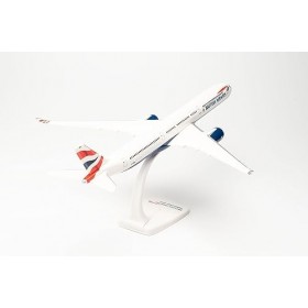 Herpa Maquette Avion Boeing 737-800 British Airways Airbus A350-1000 – G-XWBG, echelle 1/200, Snap-fit Model, pièce de Collec
