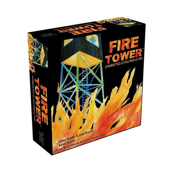 Fire Tower - Jeu de Société Familial avec Plateau - Jeu de Rapidité - Jeu de Stratégie - 2 à 4 Joueurs - Pour Enfants à Parti