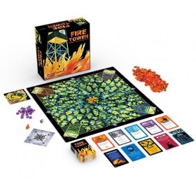 Fire Tower - Jeu de Société Familial avec Plateau - Jeu de Rapidité - Jeu de Stratégie - 2 à 4 Joueurs - Pour Enfants à Parti