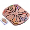 LOGOPLAY Tock pour 4 ou 6 joueurs - Jeu de société avec cartes à jouer - Jeu de plateau en bois avec plateau de jeu pliable.