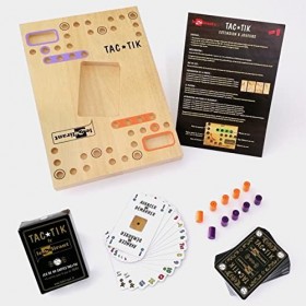 TAC-TIK Extension 8 Joueurs. Fabrication artisanale, bois dHévéa massif, plateau magnétique, écoresponsable, normes CE, jeu 