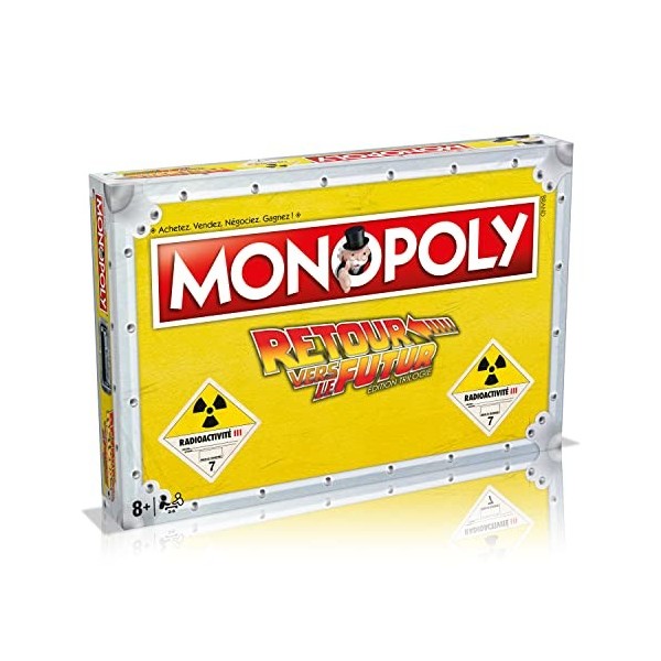 Winning Moves MONOPOLY - RETOUR VERS LE FUTUR - URANIUM BOX EDITION WM00679-FRE-6 Jaune