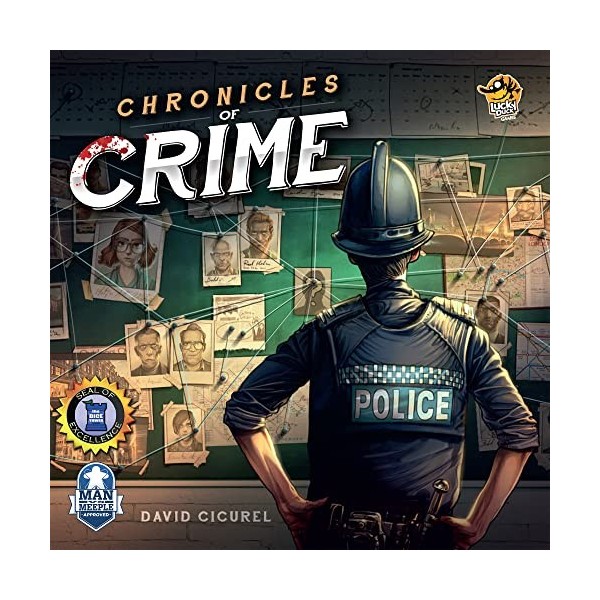 Lucky Duck Games , Chronicles of Crime , Board Game , Ages 14+ , 1-4 Players , 60-90 Minute Playing Time