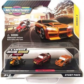 Micro Machines Series 3 Mega Bundle – Ultimate Exotics 9 Police Chase 11 & Ultra Rare Stunt Pack Chase 10 – Lot de 9 voitu
