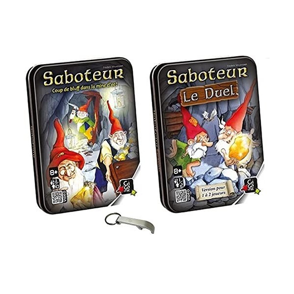 Lot 2 Jeux - Saboteur Le Duel + Saboteur + 1 Décapsuleur Blumie