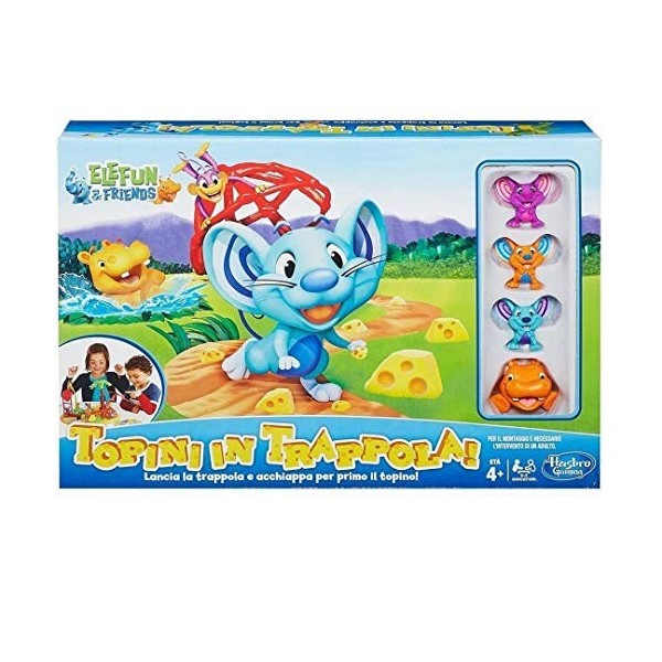 Hasbro A49731750 Playskool Attrap’Souris Jeu pour Enfant français Non Garanti Version Italienne Medium Multicolore