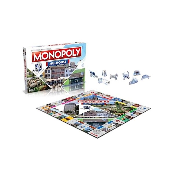 Winning Moves - Monopoly MULHOUSE - Jeu de société - Jeu de Plateau - Version française