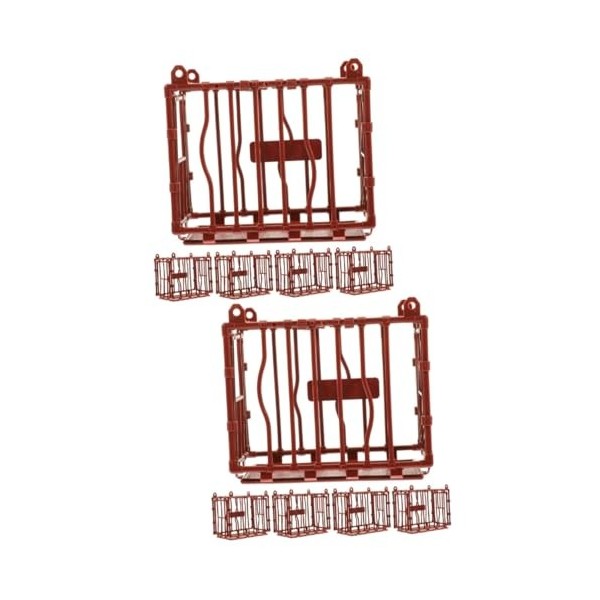 Toyvian 25 Pièces Jouets Stables Clôture De Mini Jouets Figurines Cages Miniatures Modèle De Mini Cage pour Animaux Modèle De