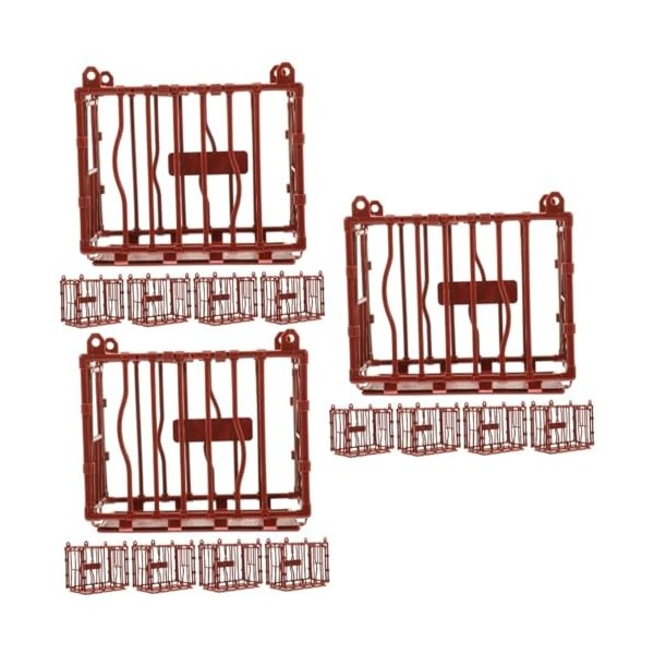 Toyvian 25 Pièces Jouets Stables Clôture De Mini Jouets Figurines Cages Miniatures Modèle De Mini Cage pour Animaux Modèle De