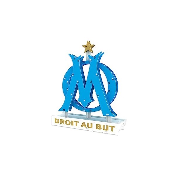 Megableu- Mega Bleu 3D ÉCUSSON Olympique DE Marseille, Puzzle