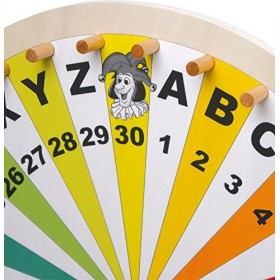 Small Foot-6251 Roue de la Fortune en Bois, se Joue sur Toute Table, Amusement pour la Famille entière, à partir de 5 an Jeu 