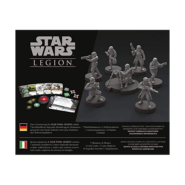 Asmodee - Star Wars : Legion Assaltateurs Costieri Impérial Expansion Jeu de table avec de magnifiques miniatures - Coloré - 