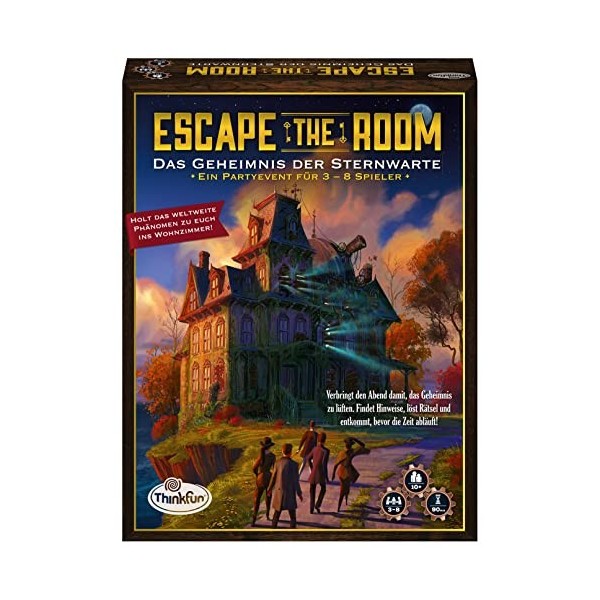 Ravensburger 76313 Thinkfun Escape The Room – Le Secret des étoile dattente - Jeu en langue allemande