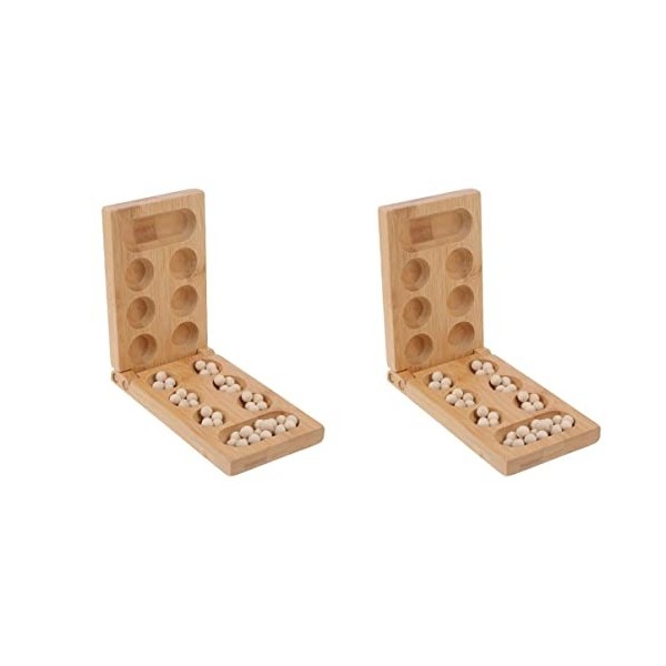 Toyvian 2 Pièces Mancalá Jeu De Mancala pour Les Enfants Cerveau Jouet Jeu De Société Mancala pour Adultes Mancala Jeu De Soc