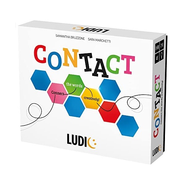 John Adams Ludic Contact Jeu : Connectez Les Mots de manière créative | Jeu de Mots | pour 2 à 6 Joueurs | À partir de 8 Ans