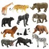 Achort Figurine Animaux, 12 Pièces Mini Animaux Forêt Ensemble de Jouets Ferme Jouet Réalistes en Animaux Plastique pour Garç