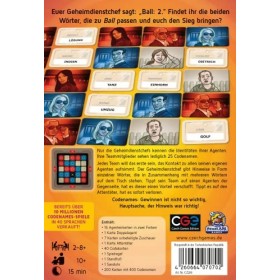 Codenames - Jeu de Communication à partir de 10 Ans - Allemand - CGE - Jeu de taux de Mots, Jeu Familial, Jeu de Groupe, Jeu 