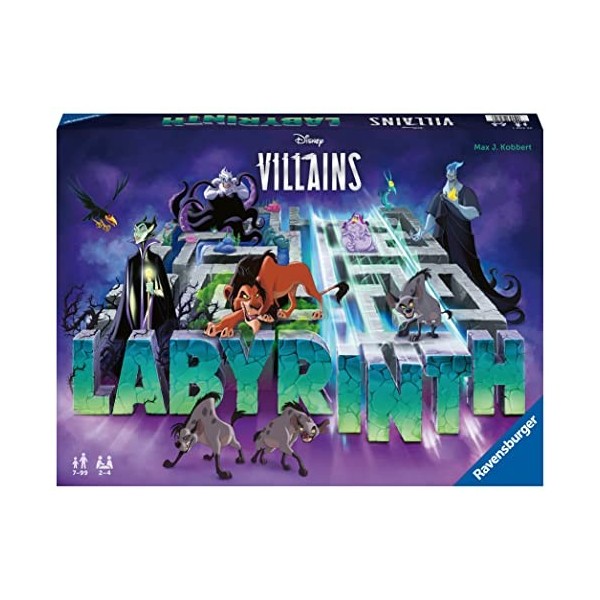 Ravensburger - Le Grand Classique des Jeux de société - Labyrinthe - Disney Villains - Enfants et Famille - De 2 à 4 Joueurs 