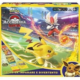 Pokemon Académie Lutte du Jeu de Cartes à Collectionner Cinderace-V, Pikachu-V et Eevee-V , édition en Italien