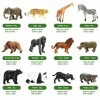 Achort Figurine Animaux, 12 Pièces Mini Animaux Forêt Ensemble de Jouets Ferme Jouet Réalistes en Animaux Plastique pour Garç