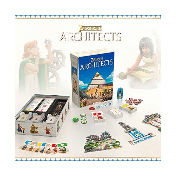 Asmodee - 7 Wonders Architects - Jeu de société, de 2 à 7 joueurs, à partir de 8 ans, édition italienne français non garanti