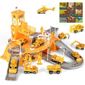 Ensemble de Jouets de Camion de véhicule de Construction, Mini Parking de Voie de Camion de Construction dingénierie pour Le