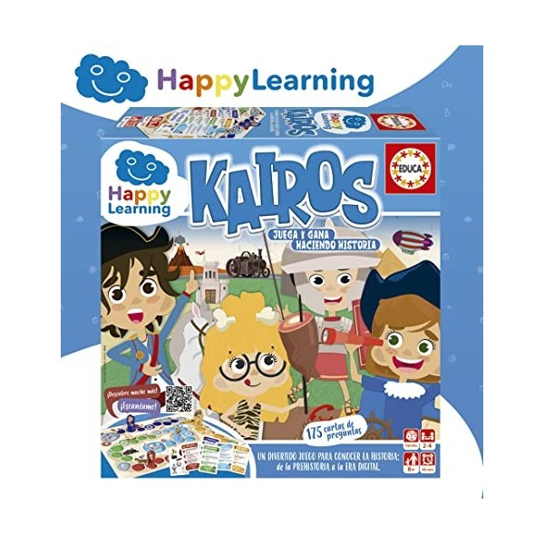 Educa - Kairos Happy Learning | Jeu de société pour Tout Savoir sur Les différentes étapes de lhistoire | A partir de 6 Ans 