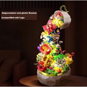 Plantes Fleurs Jouet de Construction Friends Boîte rotative Fleurs Musicales Compatible avec Lego Fleurs 575 pièces Blocs de 