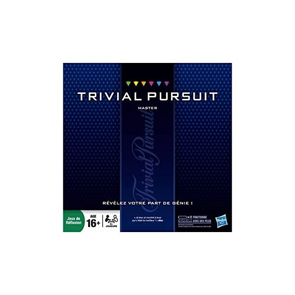 Hasbro Gaming Trivial Pursuit Master, Jeu de Societe de Reflexion, Jeu de Plateau, Version Francaise, 16 ans et plus