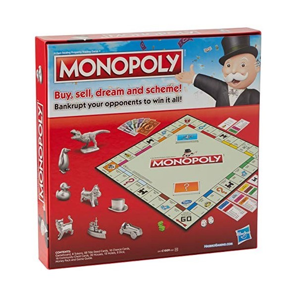 Hasbro – Monopoly – Jeu de Société Monopoly Version Anglaise