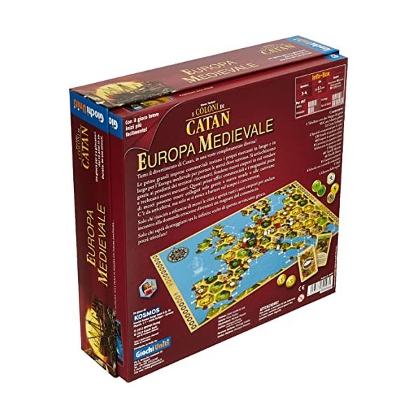 Giochi Uniti I Coloni di Catan : Europe Medievale – Jeu de Société Version en Italien [Import Italien]