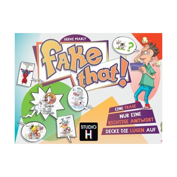 Studio H, Fake That! Jeu de Cartes, 4 à 8 Joueurs, à partir de 10 Ans, 20 Minutes, en Allemand