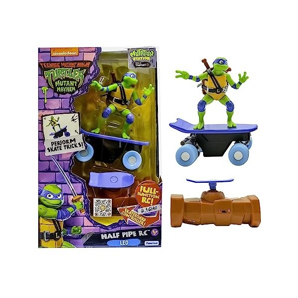 Tortues Ninja- Teenage Mutant Ninja Turtles Demi-Tuyau RC Leonardo Film Véhicule, 71034