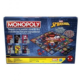 Jeu de Table Monopolyse : Spiderman - Jouer comme Un héros aractique - Jeu Amusant pour Enfants à partir de 8 Ans