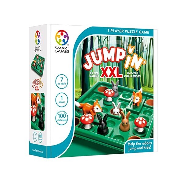 Smart Games - Jump in XXL, Extra Large Puzzle Game with 100 Challenges, 7+ Years