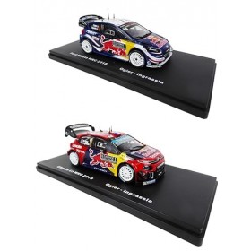 - Lot de 2 Voitures Rallye WRC 1/43 1 Rallye Monte Carlo OGIER 2018 2019 : Ford Fiesta + Citroen C3 / RMX3+5 / LRMX2
