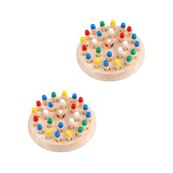 Toyvian 2 Ensembles Échecs De Mémoire pour Enfants Jeu De Réflexion Éducatif Précoce Jouets Sensoriels Montessori Jeu De Plat