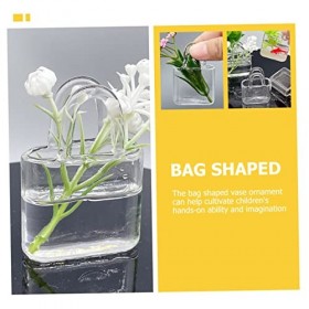 Toyvian 3 Pcs Sac en Verre Portable Clair Petit Sac À Main Candy Land en Forme De Vase Transparent Kill Team Vase À Bulles en