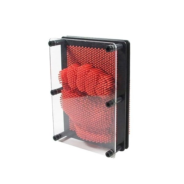 Toyvian 3 Pièces Jouets Classique Broche Art Métal Argent Jouet Broche Art Conseil Sculpture 3D Carré