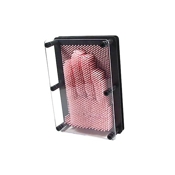 Toyvian 3 Pièces Jouets Classique Broche Art Métal Argent Jouet Broche Art Conseil Sculpture 3D Carré