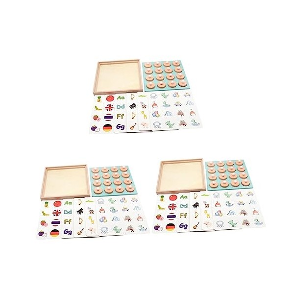 Toyvian 2 Ensembles De Jeux De Bureau Jouets Outil Jouets Jouet De Pensée Logique Jouets en Bois Jouets Éducatifs Mémoire DÉ