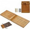 Pocket Size Cribbage Boards de cribage en cuir 2 voies colorées en bois Jeu de cribbage