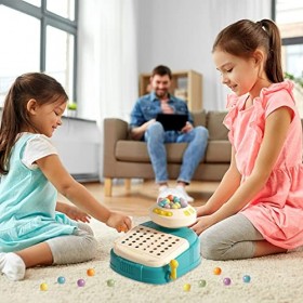 JPSDOWS Jeu de Perles de Table Arc-en-ciel,Jeu délimination de la Boule Arc-en-ciel - Jeu de Table interactif Parent-Fils Co