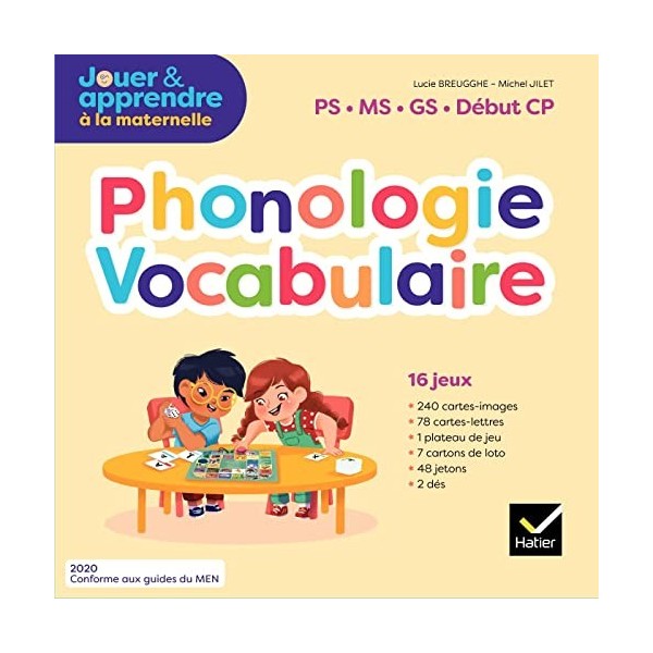 Jouer et apprendre - Lecture Maternelle PS, MS, GS Éd. 2020 - Jeux Phonologie Vocabulaire