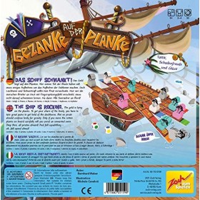 Zoch 601105159 Gezanke sur la Planche – Le Jeu de Pirate passionnant de 2 à 4 Joueurs, Jeu Familial idéal pour garçons et Fil