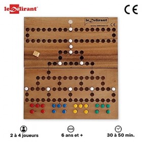 BARRICADE PION MALEFIZ de 2 à 4 Joueurs à partir de 6 ans. Jeu de société familial de stratégie en bois massif écoresponsable