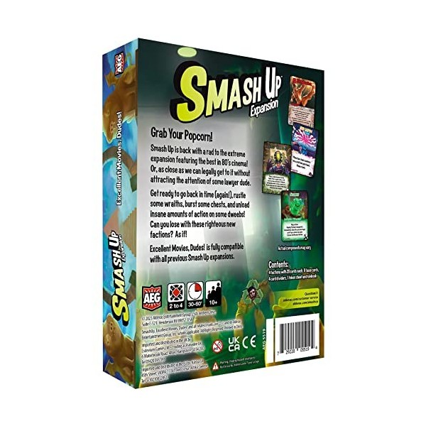 Alderac Entertainment - Smash Up Excellent Movies Dudes - Card Game - Standalone - Expansion - for 1-4 Players - from Ages 14