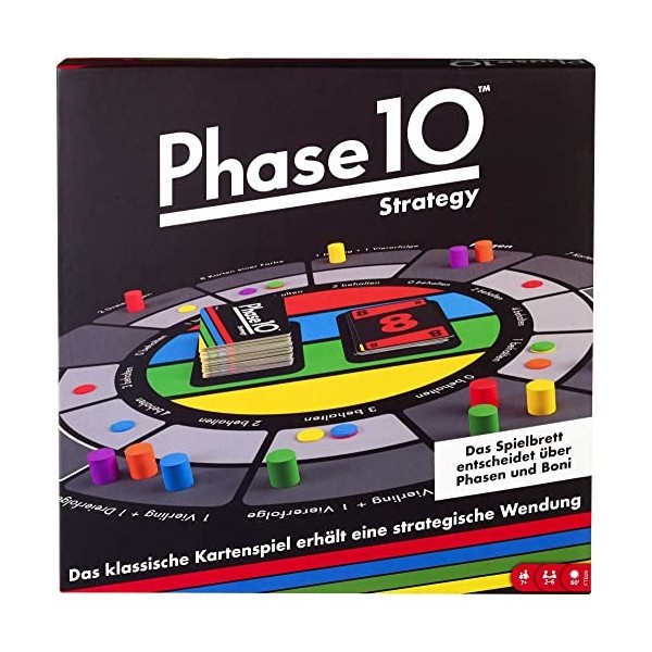 Mattel Games FTB29 Phase 10 Strategy Jeu de plateau pour 2 à 6 joueurs Durée de jeu : env. 60 à 90 minutes à partir de 7 ans